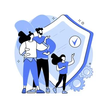 Social security abstract concept vector illustration. Stock Illustration