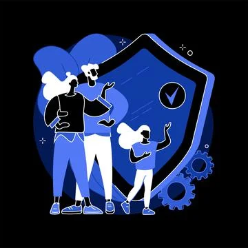 Social security abstract concept vector illustration. Stock Illustration