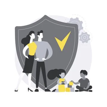 Social security abstract concept vector illustration. Stock Illustration
