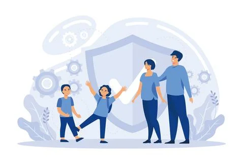 Social security abstract concept vector illustration. Social security benef.. Illustrazione stock