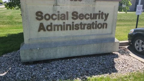 Social Security Administration Signage Stock-Footage 196939123