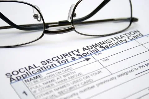 Social security application Stock Photos