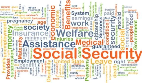 Social security background concept Stock Illustration