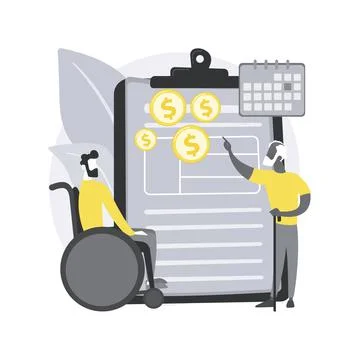 Social-security benefit abstract concept vector illustration. Stock Illustration