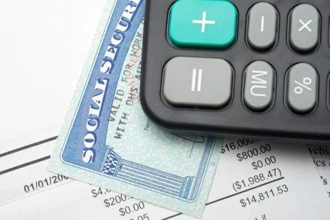 Social security calculation Stock Photos