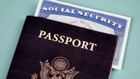 Social Security card blear blank Stock Footage 144021550