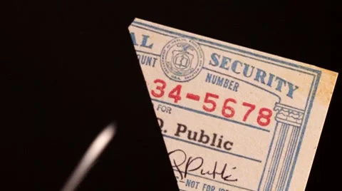 Social Security card Stock Footage 8519967