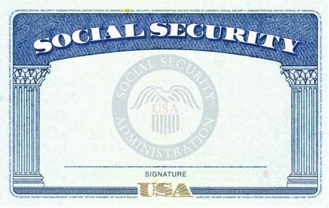 Social security card. Stock Illustration