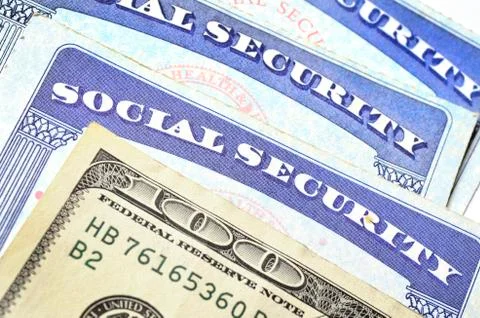 Social Security Cards for Identification Foto stock
