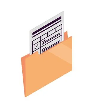 Social security document isometric Illustrazione stock