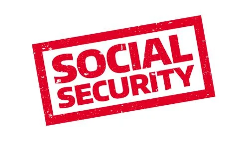 Social Security rubber stamp Stock Illustration