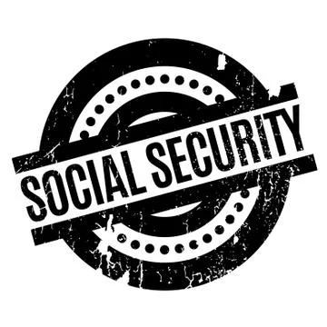 Social Security rubber stamp Stock Illustration
