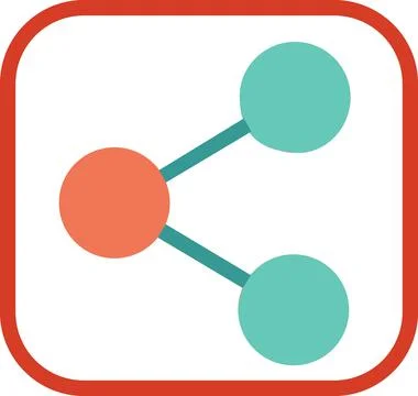Social share icon for network connection Stock Illustration