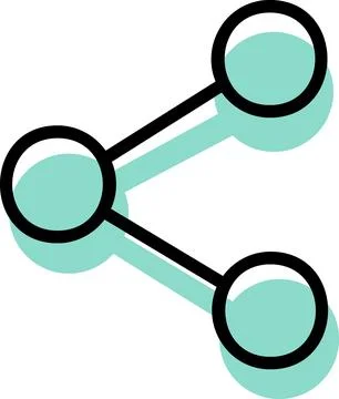 Social share network for content distribution Stock Illustration