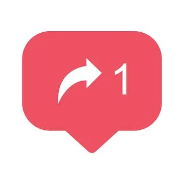 Social share, send, data, like symbol for web. Media button sign, flat design Stock Illustration