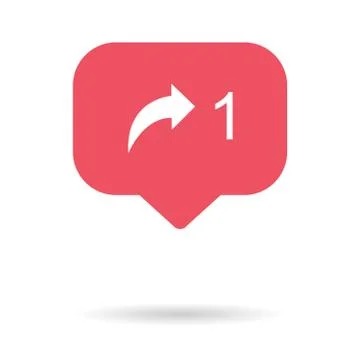 Social share, send, data, like symbol for web. Media button sign, flat design Stock Illustration