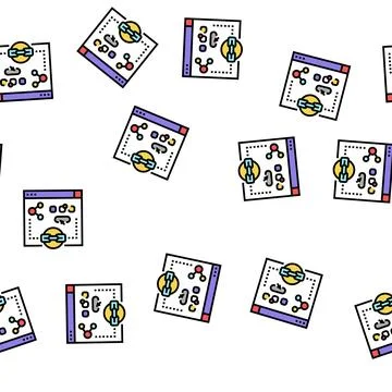 Social sharing vector seamless pattern Illustrazione stock