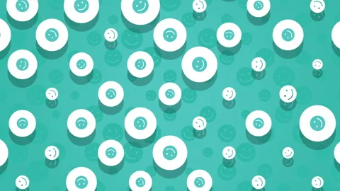 Social smile network icons pattern on green gradient Stock Footage 235815459