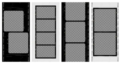 Social stories template. Editable camera roll effect design. Lifestyle concep Stock Illustration
