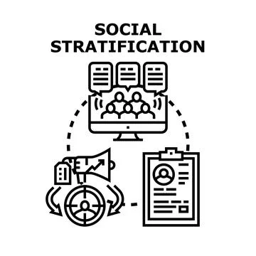 Social stratification vector concept illustration with people イラスト素材