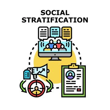Social stratification vector concept illustration with people イラスト素材