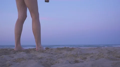 Social theme concept. Swimming drunk is dangerous. 動画素材 108498647