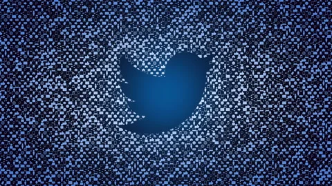 Social Twitter icons pattern on network background Stock Footage 202042781
