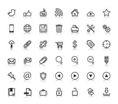 Social Web Icons Stock Illustration