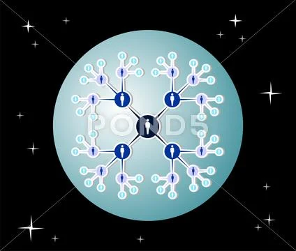 Social web networking world diagram. Stock Illustration