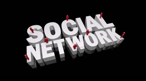 Social word cloud text animation Stock Footage
