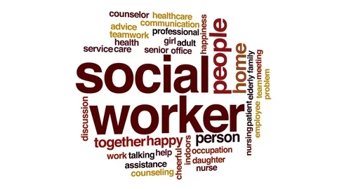 Social worker animated word cloud, text ... | Stock Video | Pond5