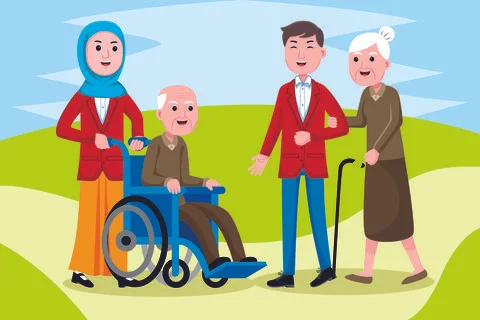 Social Worker Profession Illustrazione stock