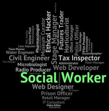 Social Worker Represents White Collar And Employee Stock Illustration