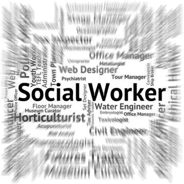 Social Worker Represents White Collar And Craftswoman Stock Illustration