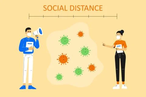 Socialdistance1 Stock Illustration