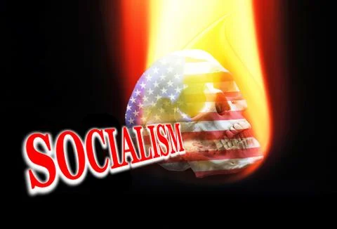 Socialism on Fire. Stock Photos