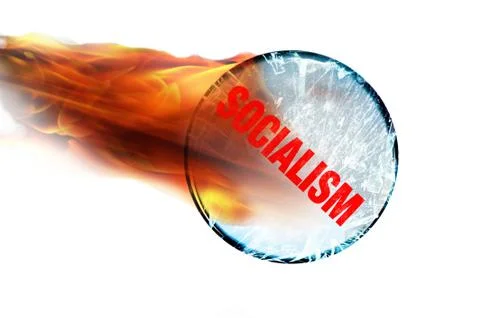 Socialism on Fire. Stock Photos