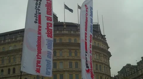 Socialist Banners Vídeo Stock 8956057