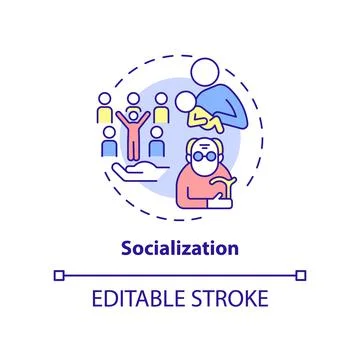 Socialization concept icon Stock Illustration