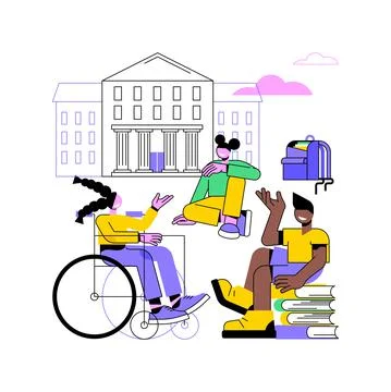 Socialization of pupils abstract concept vector illustration. 스톡 일러스트