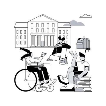 Socialization of pupils abstract concept vector illustration. Stock Illustration