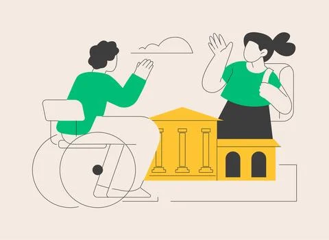 Socialization of pupils abstract concept vector illustration. Stock Illustration