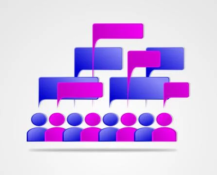Socializing concept - people communicating with each other Stock Illustration