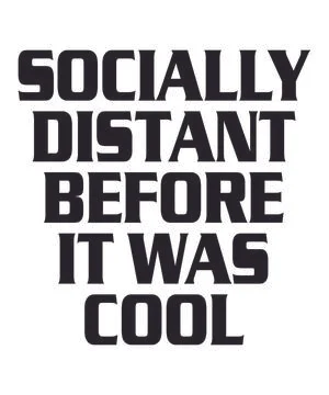 Socially Distant Before It was Cool Stock Illustration