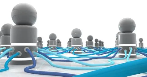 Socially networked complex Illustrazione stock