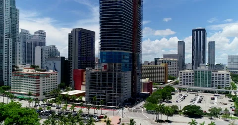 Society Biscayne tower under construction Stock Footage 160322045