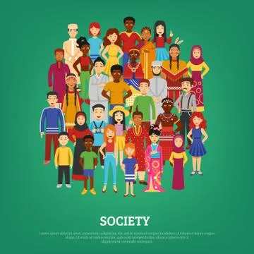 Society Concept Illustration 스톡 일러스트