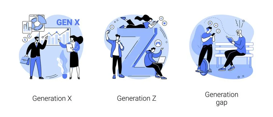 Society development abstract concept vector illustrations. Stock Illustration
