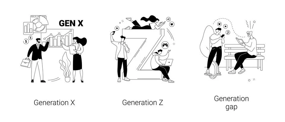 Society development abstract concept vector illustrations. Stock Illustration