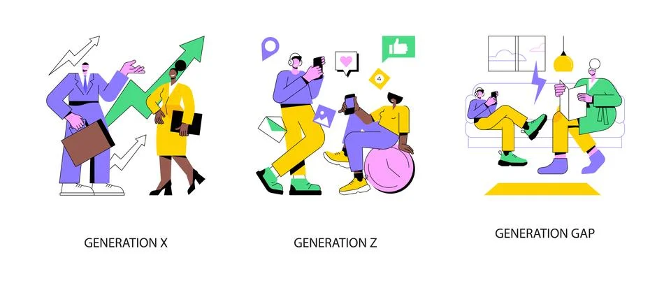 Society development abstract concept vector illustrations. Stock Illustration